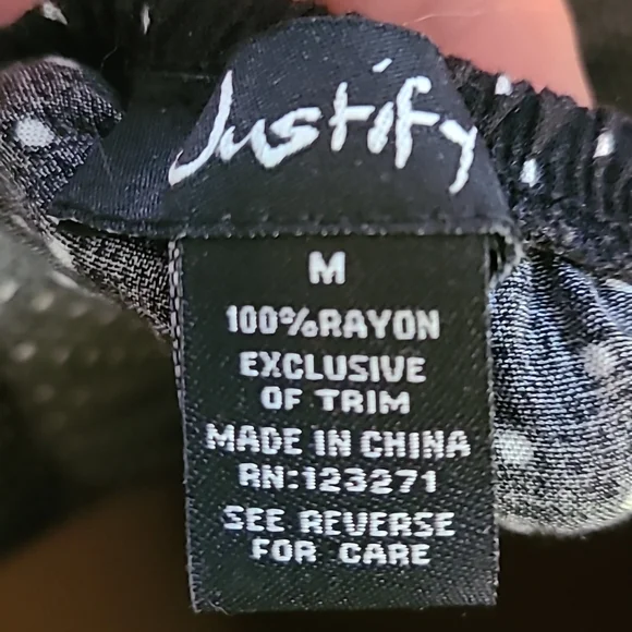 Justify black polka dot Dress size medium - Picture 6 of 7